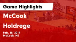 McCook  vs Holdrege  Game Highlights - Feb. 18, 2019