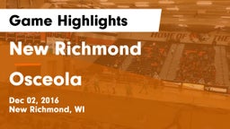 New Richmond  vs Osceola  Game Highlights - Dec 02, 2016