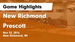 New Richmond  vs Prescott  Game Highlights - Nov 22, 2016