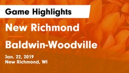New Richmond  vs Baldwin-Woodville  Game Highlights - Jan. 22, 2019