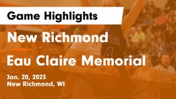New Richmond  vs Eau Claire Memorial  Game Highlights - Jan. 20, 2023