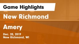 New Richmond  vs Amery  Game Highlights - Dec. 20, 2019