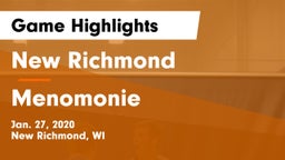 New Richmond  vs Menomonie  Game Highlights - Jan. 27, 2020