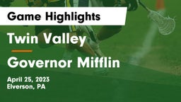 Twin Valley  vs Governor Mifflin  Game Highlights - April 25, 2023