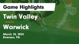 Twin Valley  vs Warwick  Game Highlights - March 18, 2024