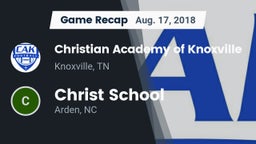 Recap: Christian Academy of Knoxville vs. Christ School 2018
