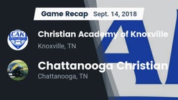 Recap: Christian Academy of Knoxville vs. Chattanooga Christian  2018