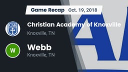 Recap: Christian Academy of Knoxville vs. Webb  2018