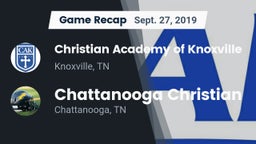 Recap: Christian Academy of Knoxville vs. Chattanooga Christian  2019