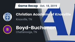 Recap: Christian Academy of Knoxville vs. Boyd-Buchanan  2019