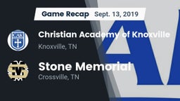 Recap: Christian Academy of Knoxville vs. Stone Memorial  2019
