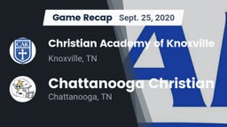 Recap: Christian Academy of Knoxville vs. Chattanooga Christian  2020