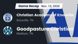 Recap: Christian Academy of Knoxville vs. Goodpasture Christian  2020