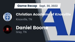 Recap: Christian Academy of Knoxville vs. Daniel Boone  2022