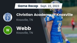 Recap: Christian Academy of Knoxville vs. Webb  2023