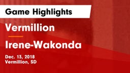 Vermillion  vs Irene-Wakonda Game Highlights - Dec. 13, 2018