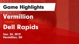 Vermillion  vs Dell Rapids  Game Highlights - Jan. 24, 2019