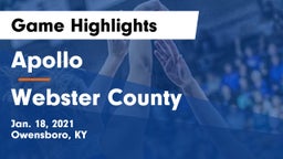 Apollo  vs Webster County  Game Highlights - Jan. 18, 2021