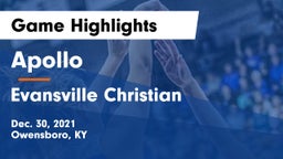 Apollo  vs Evansville Christian  Game Highlights - Dec. 30, 2021
