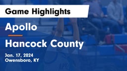 Apollo  vs Hancock County  Game Highlights - Jan. 17, 2024