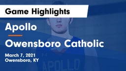 Apollo  vs Owensboro Catholic  Game Highlights - March 7, 2021