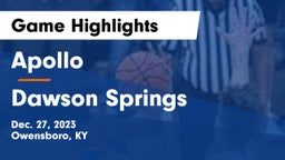 Apollo  vs Dawson Springs  Game Highlights - Dec. 27, 2023