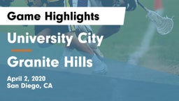 University City  vs Granite Hills Game Highlights - April 2, 2020