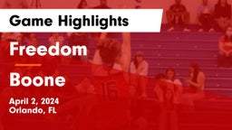 Freedom  vs Boone Game Highlights - April 2, 2024