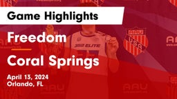 Freedom  vs Coral Springs Game Highlights - April 13, 2024