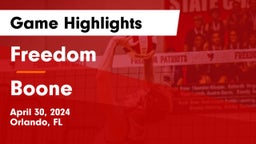 Freedom  vs Boone Game Highlights - April 30, 2024