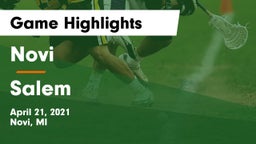 Novi  vs Salem  Game Highlights - April 21, 2021