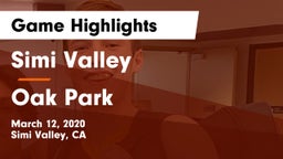 Simi Valley  vs Oak Park  Game Highlights - March 12, 2020