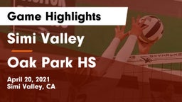 Simi Valley  vs Oak Park HS Game Highlights - April 20, 2021