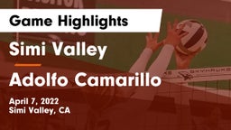 Simi Valley  vs Adolfo Camarillo  Game Highlights - April 7, 2022