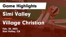 Simi Valley  vs Village Christian  Game Highlights - Feb. 20, 2023