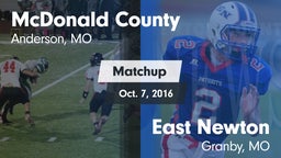 Matchup: McDonald County vs. East Newton  2016