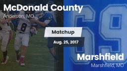 Matchup: McDonald County vs. Marshfield  2017