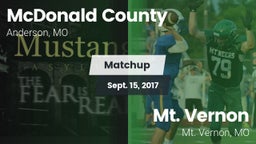 Matchup: McDonald County vs. Mt. Vernon  2017