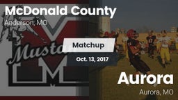 Matchup: McDonald County vs. Aurora  2017