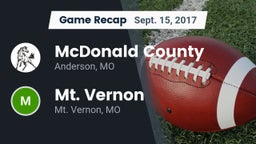 Recap: McDonald County  vs. Mt. Vernon  2017