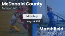 Matchup: McDonald County vs. Marshfield  2018