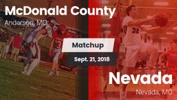 Matchup: McDonald County vs. Nevada  2018