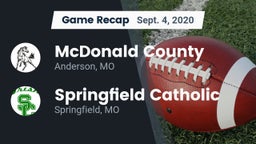 Recap: McDonald County  vs. Springfield Catholic  2020