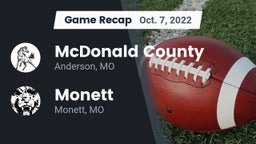 Recap: McDonald County  vs. Monett  2022