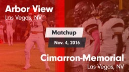 Matchup: Arbor View High vs. Cimarron-Memorial  2016