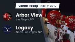Recap: Arbor View  vs. Legacy  2017