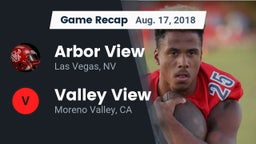 Recap: Arbor View  vs. Valley View  2018