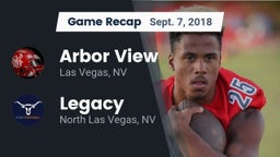 Recap: Arbor View  vs. Legacy  2018