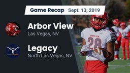 Recap: Arbor View  vs. Legacy  2019