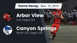 Recap: Arbor View  vs. Canyon Springs  2019